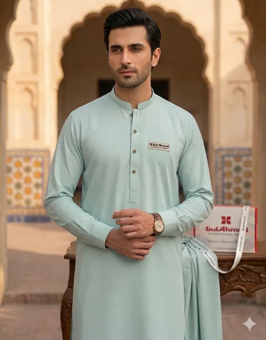 Men's Wash & Wear Plain Suit Beige Summer