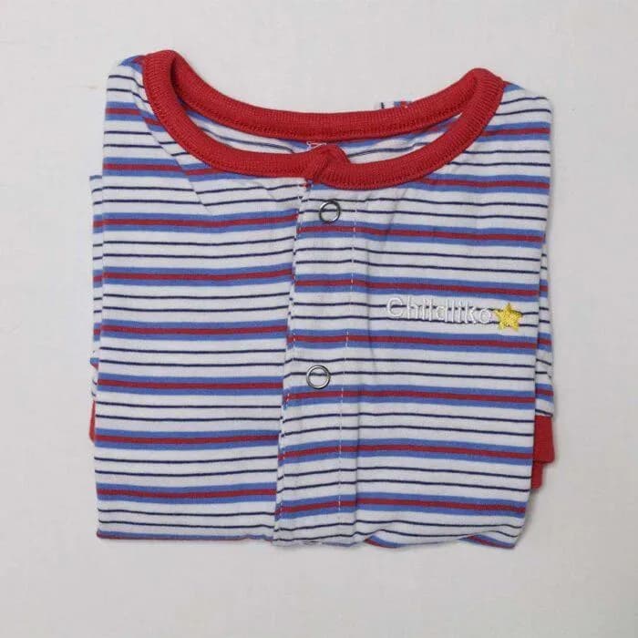 Baby Boy Striped Cotton Romper Set Multicolor