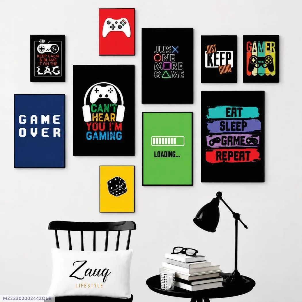 Alphabets Design Wall Art & Paintings Gaming Wall Art Set