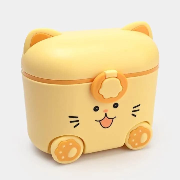 Cute Cat Design Plastic Milk Container Set of 10