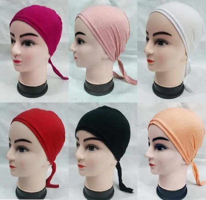 Soft Stretchable Jersey Hijab Caps 6 Colors Free Size