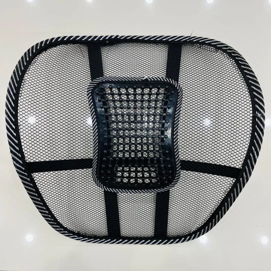 Car Massage Cushion with Mesh Back Support for Lumbar Relief