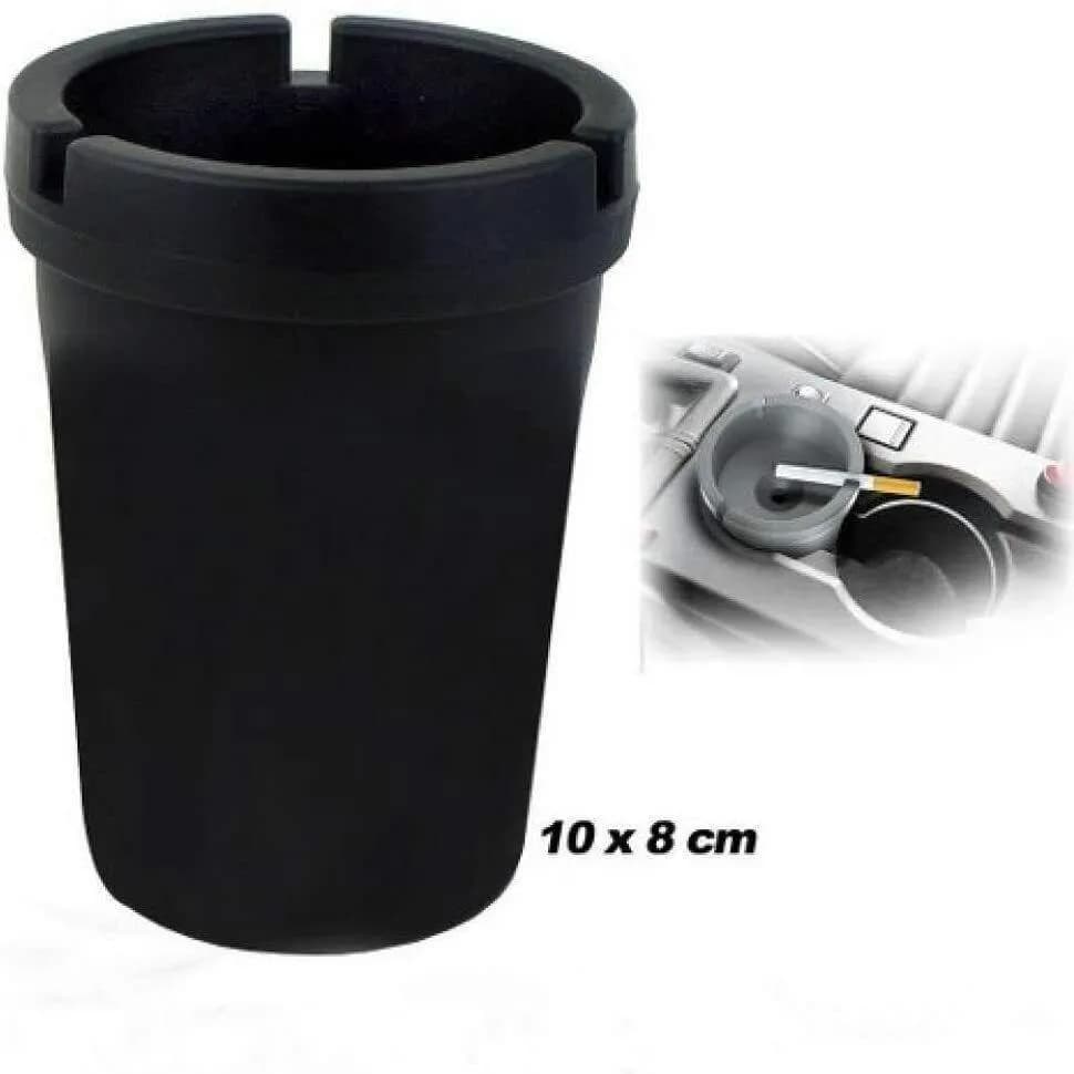 Car Ashtray Black 10x8cm Easy Clean
