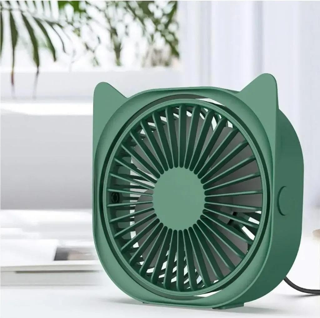 Green Cat Design Portable Fan for Home Office