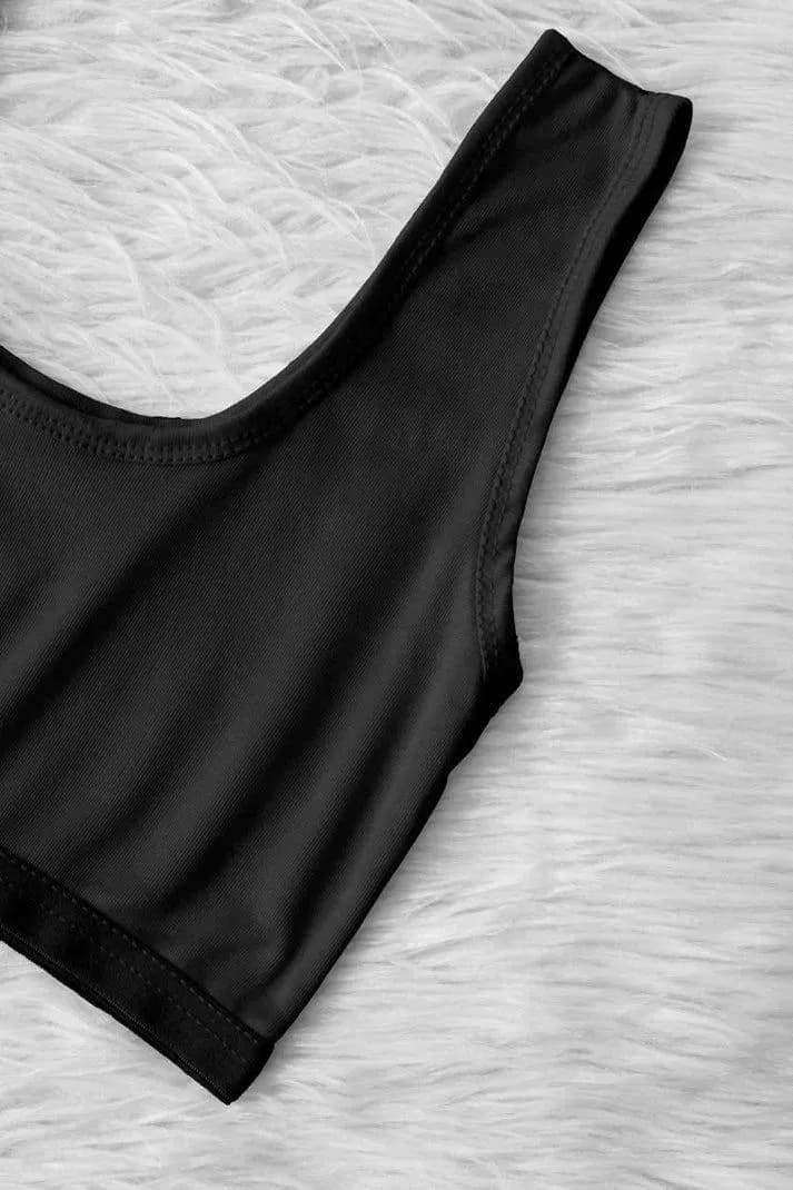 Black & Skin Polka Dot Training Bra Vest Pack of 2