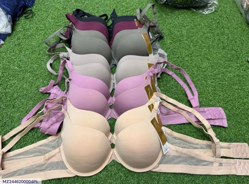 Random Colour & Designe Polyester Embroidered Padded Padded Bra