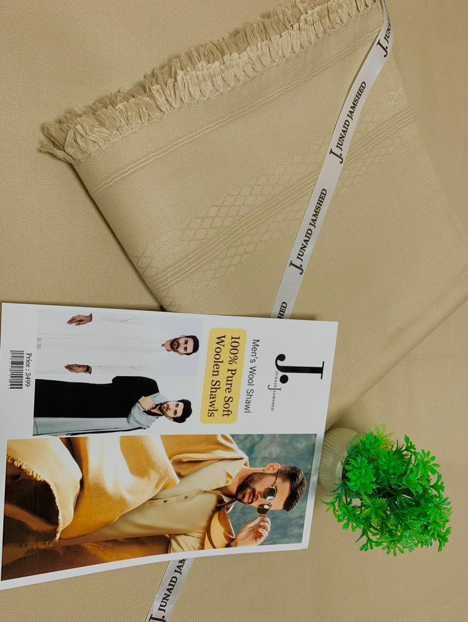 100% Pure Wool Shawl Beige Winter Warm Office Wedding Gift