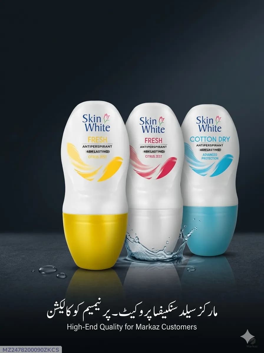 Skin White Roll-On Deodorant Set 48H Fresh Dry Fragrance
