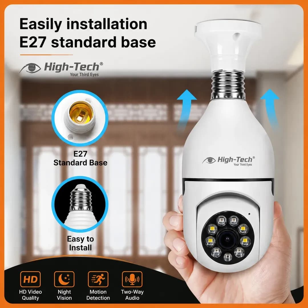 360° WiFi Security Camera with Night Vision & Remote Monitoring