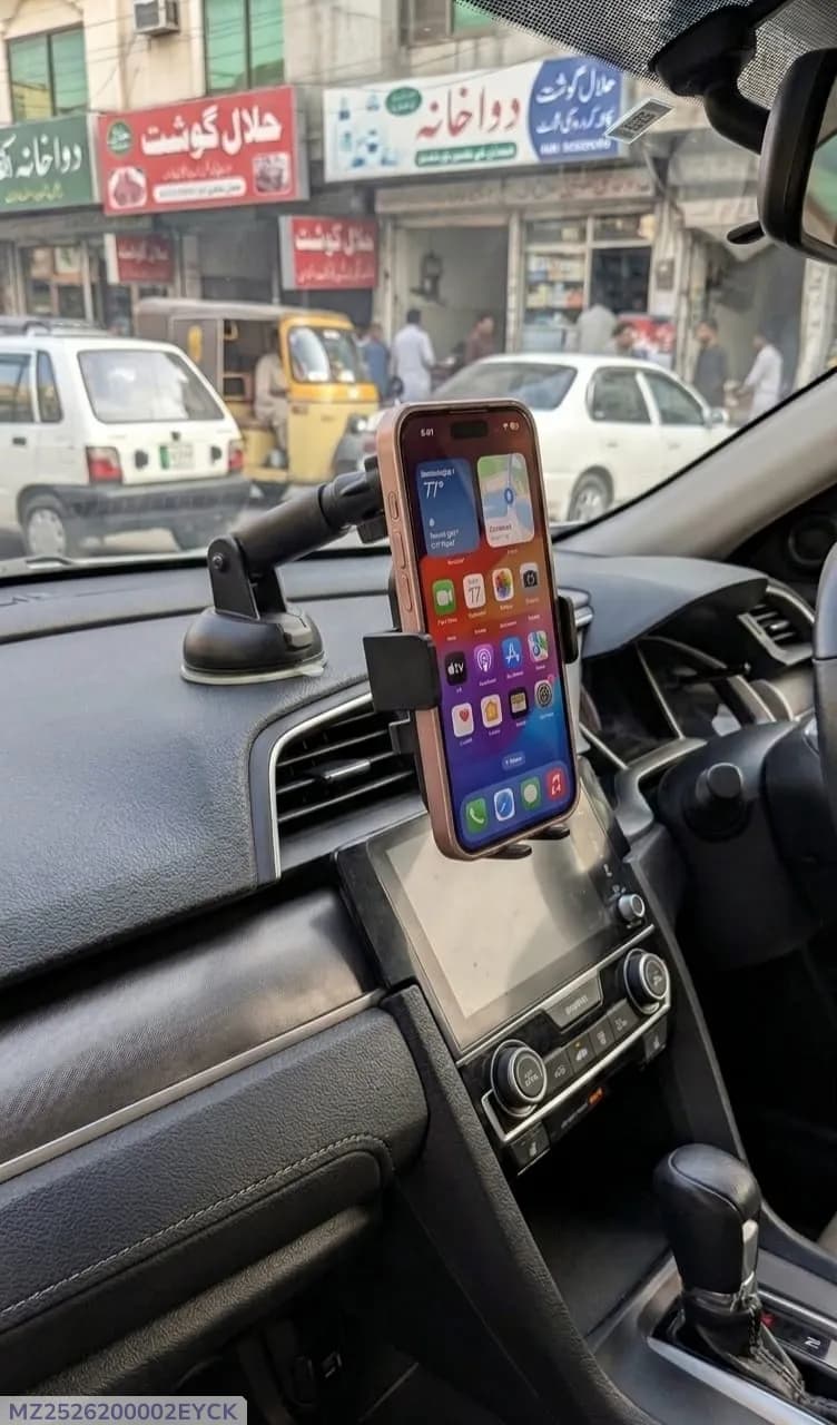 Black ABS Car Phone Mount 12x8x6cm Medium