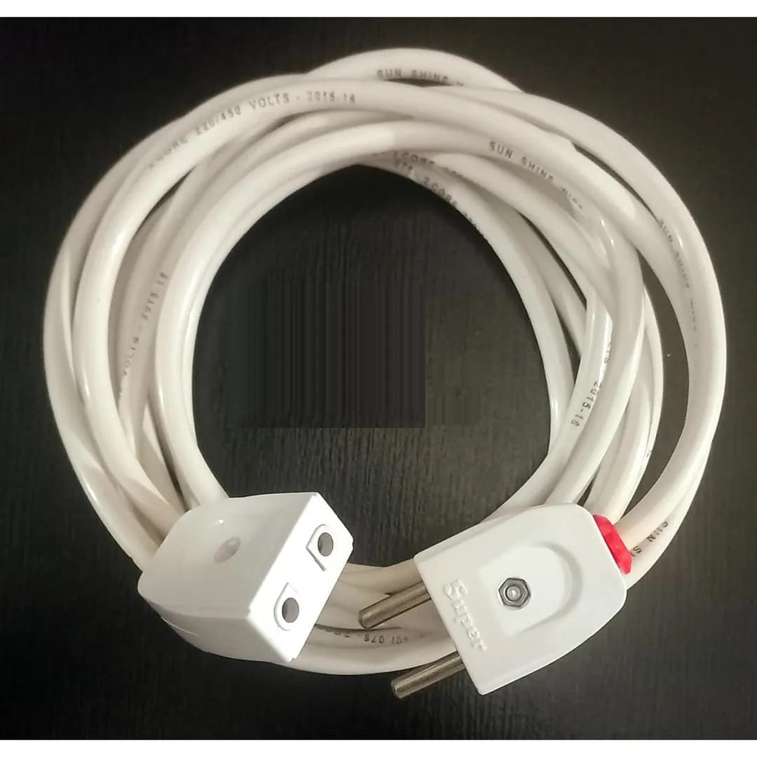 Electrical Extension Cable 25ft 40/76 With 2 Pin Male Female Electric Plug Flexible HQ 40/76 two core cable
