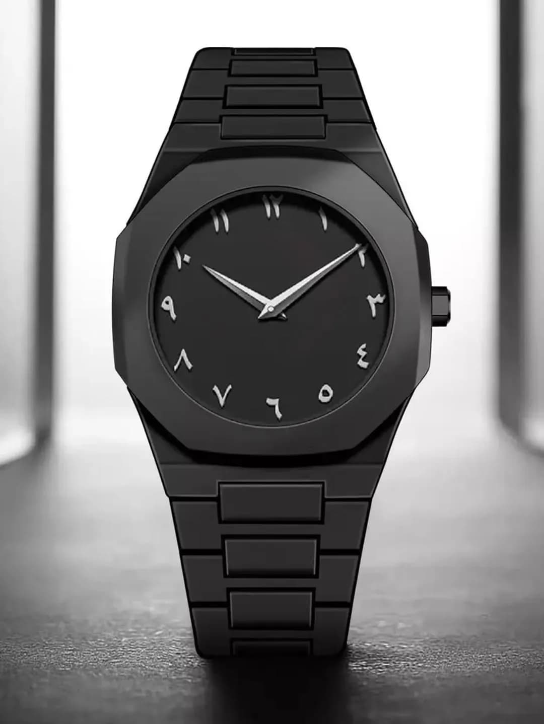 Men's Black Aura Aarabic Watch for Men and Woman