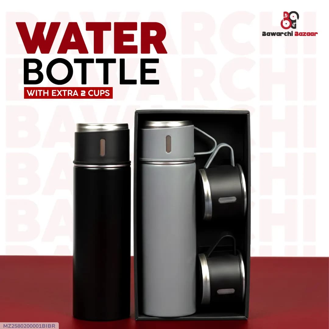 Insulated Vacuum Flask Gift Set Thermos Bottle with 2 Cups for Tea Coffee Water Hot Cold Drink Bulk Order
