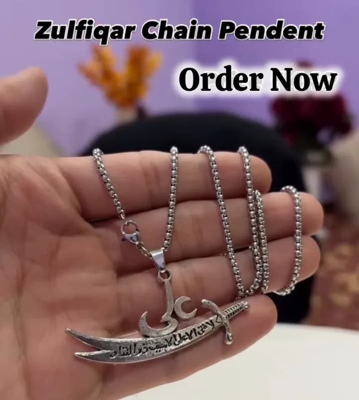 Muharram Specila Zulfiqar Silver Plated Necklace