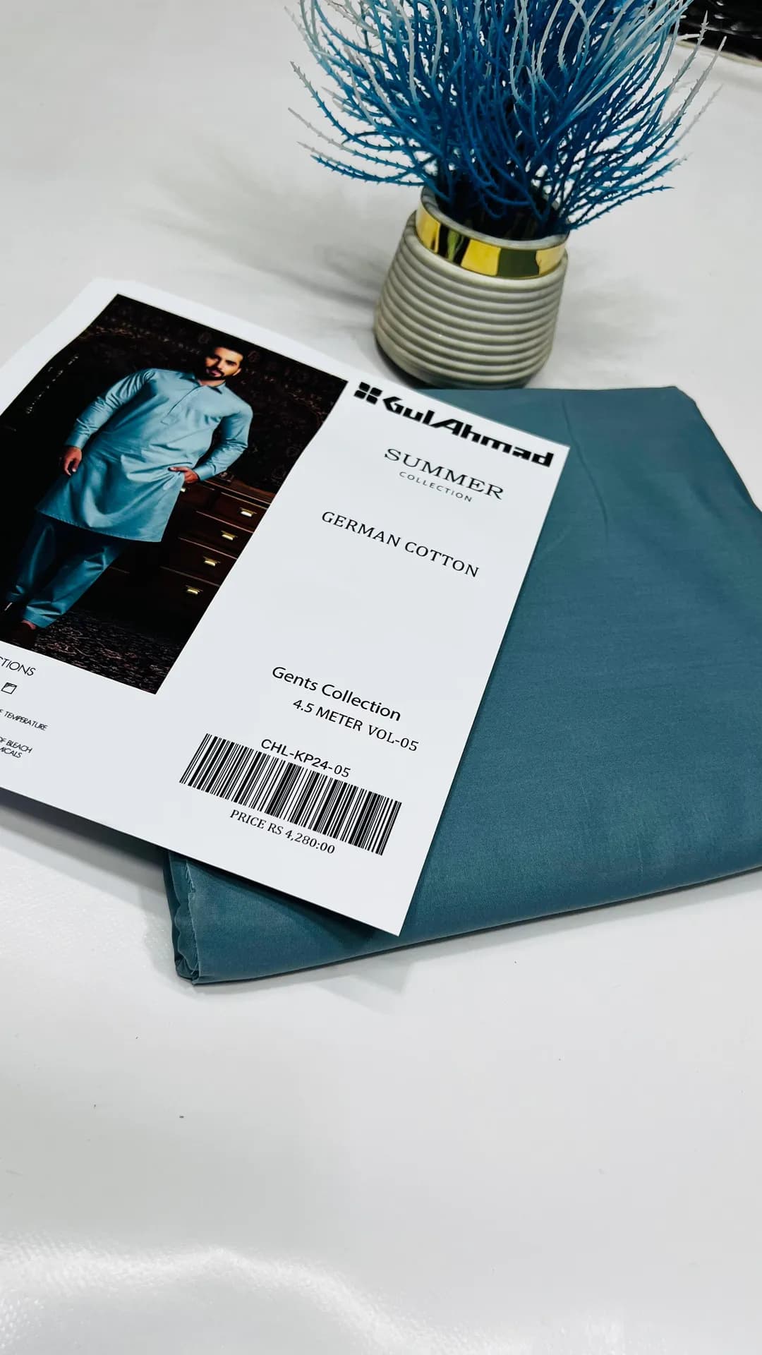 Men Cotton Plain Blue Suit Summer Wear