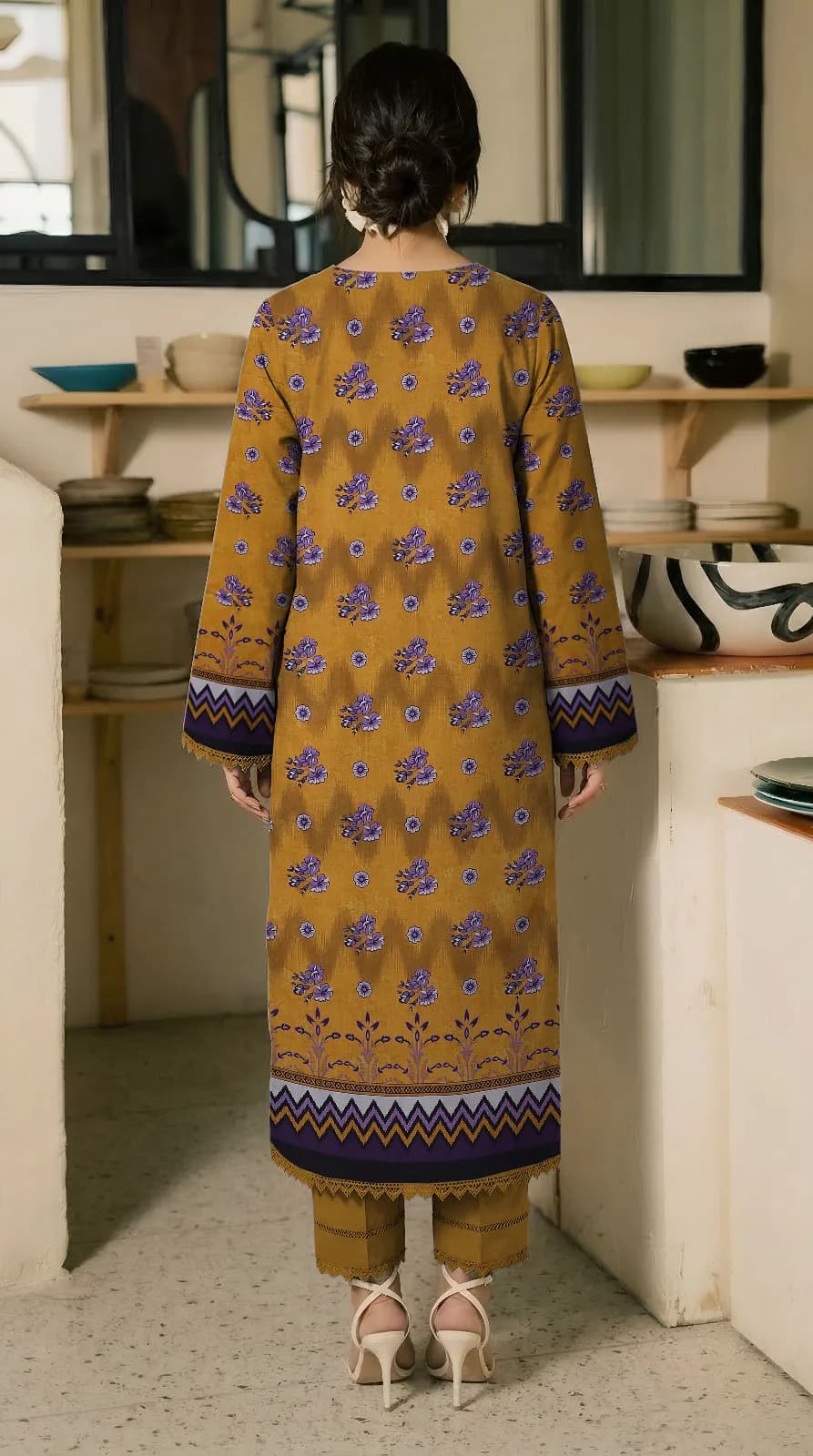 2 Pcs Women's Unstitched Embroidered Suit