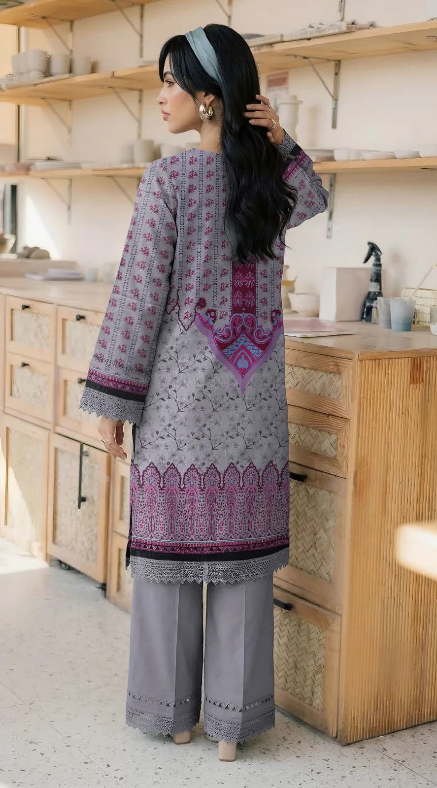 2 Pcs Women's Unstitched Embroidered Suit