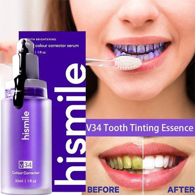 V34 Tooth Tinting Essence 30ml Purple Gel Whitening