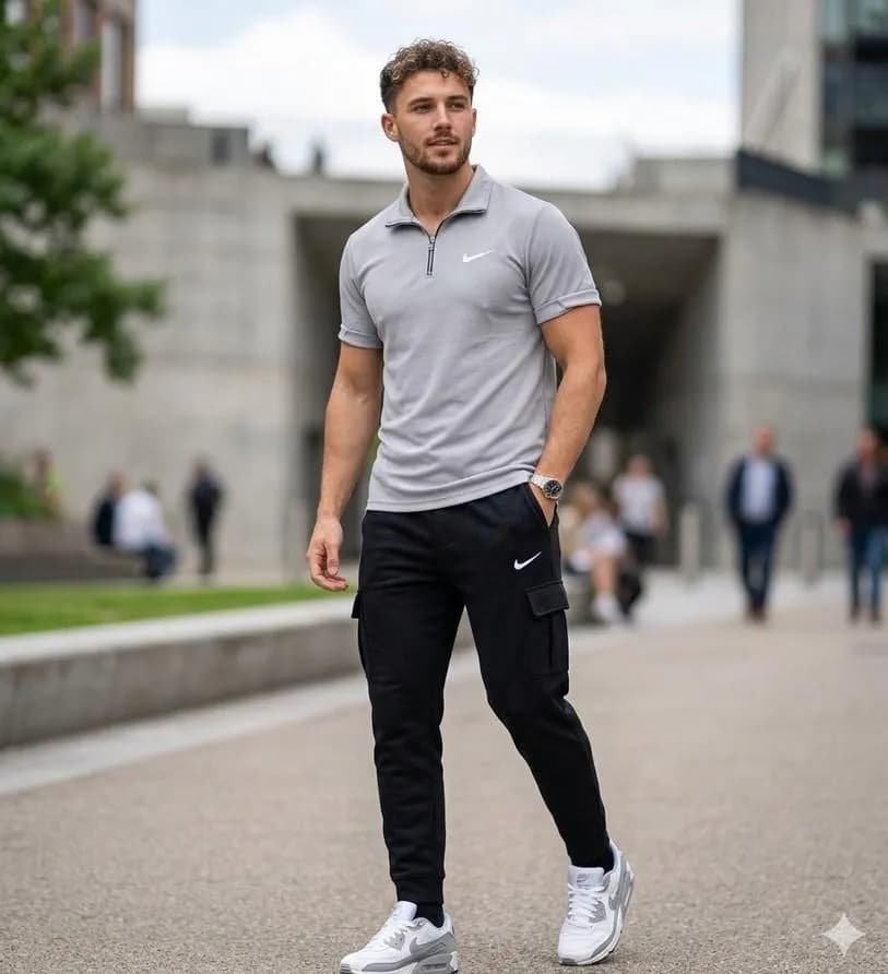 Men Grey Dri Fit Track Suit 2Pcs Medium to XL