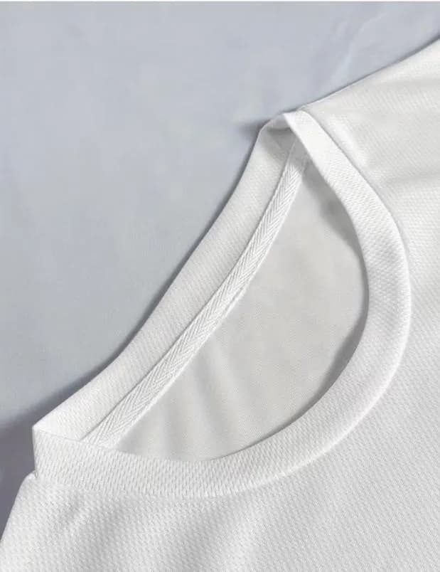 Men's White Printed Wings Dri Fit T-Shirt XL to Small