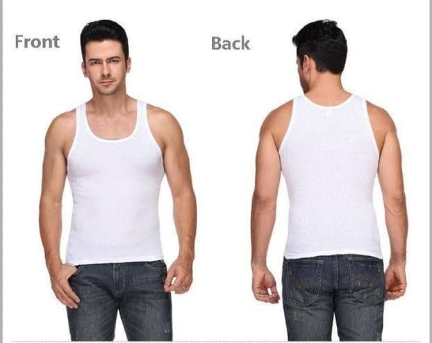 White Cotton Undershirts Pack of 3 for Men