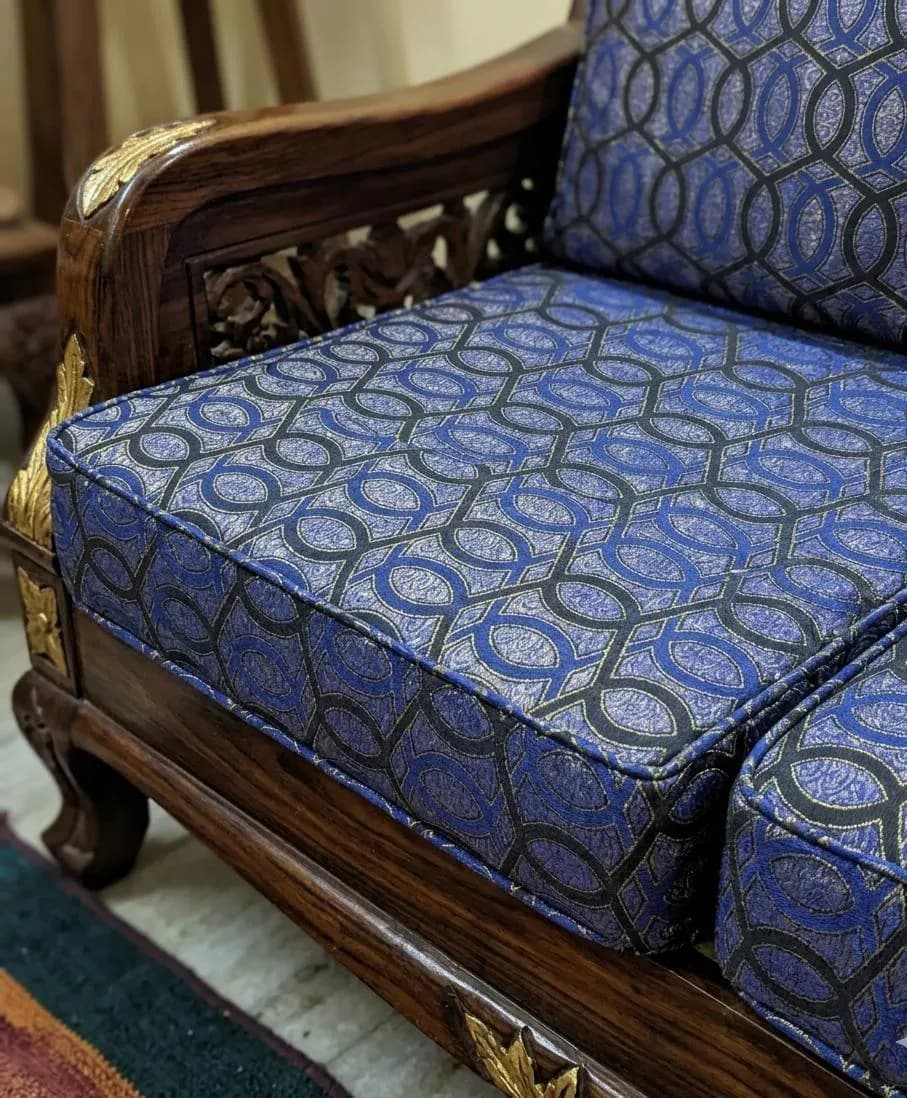Blue Velvet Printed Cushion Covers Set of 10