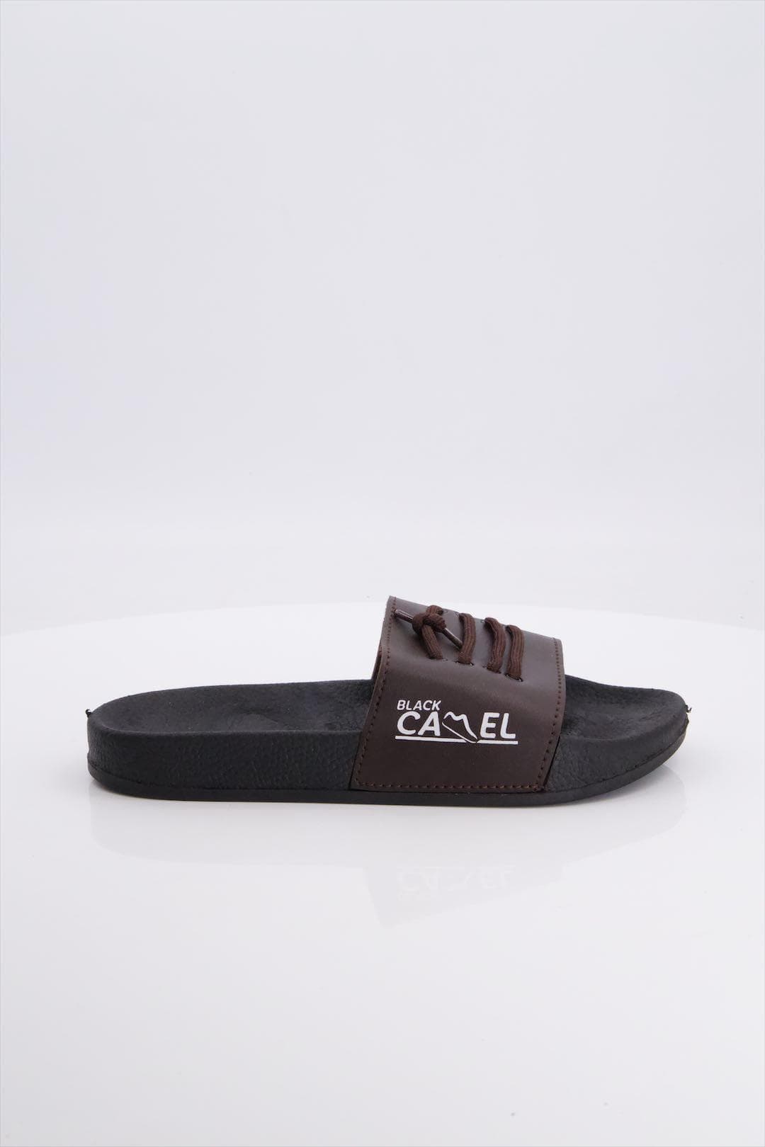 Black Camel Ribbon Slides for Women Casual Wear