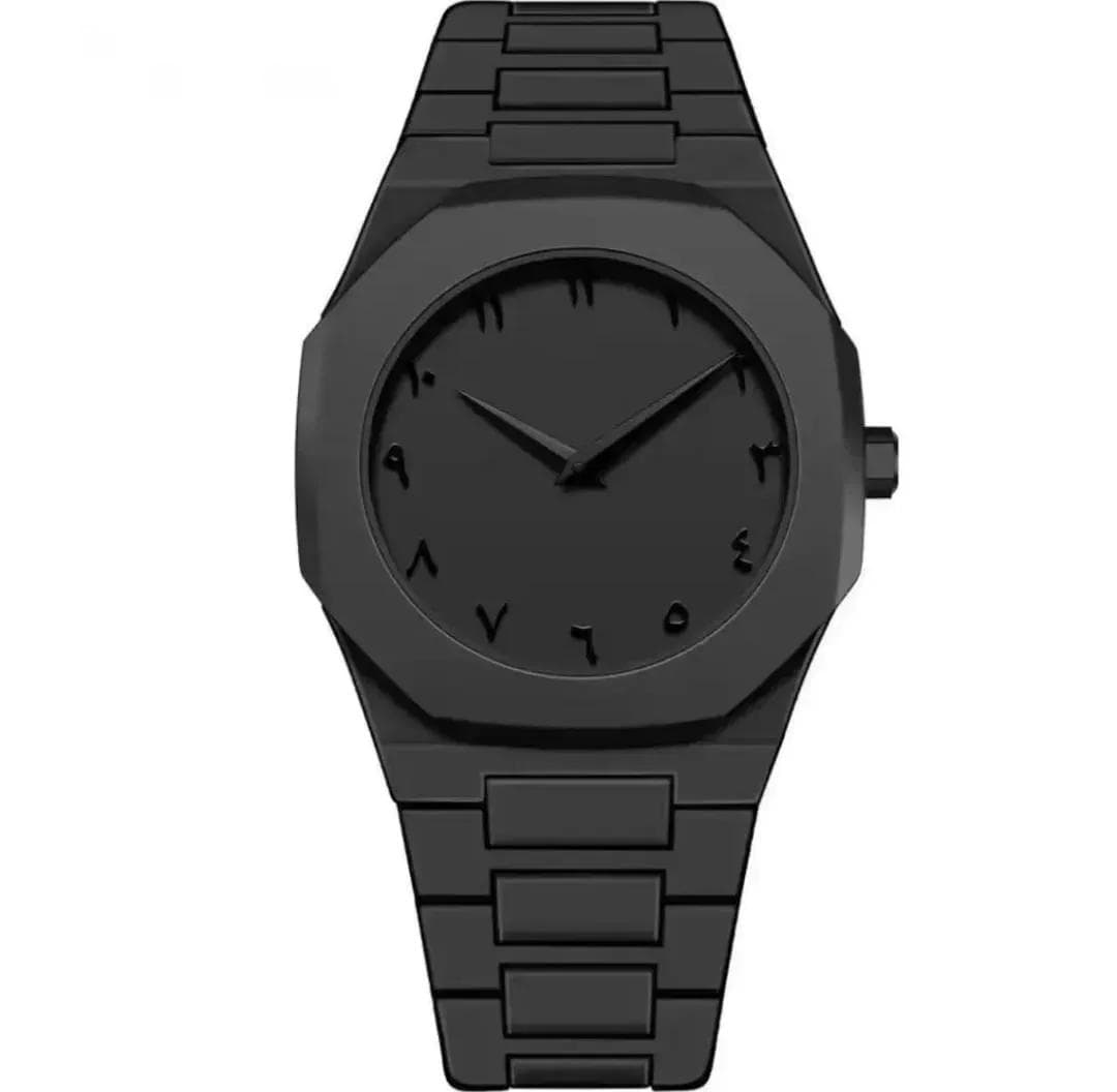Men's Black Carbon Fiber Analogue Watch 12-Hour Display