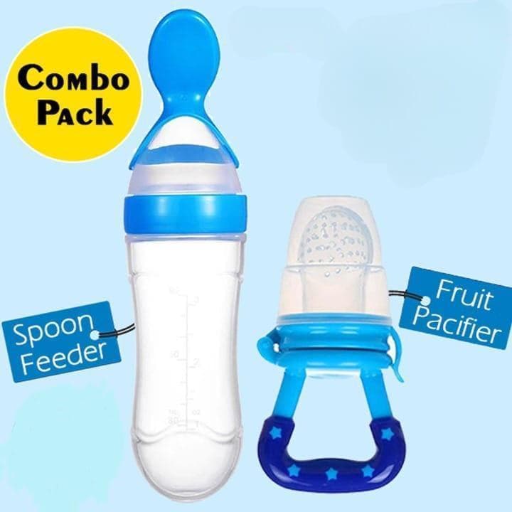 Silicone Pacifier & Feeding Spoon Set Multicolor Baby Safe
