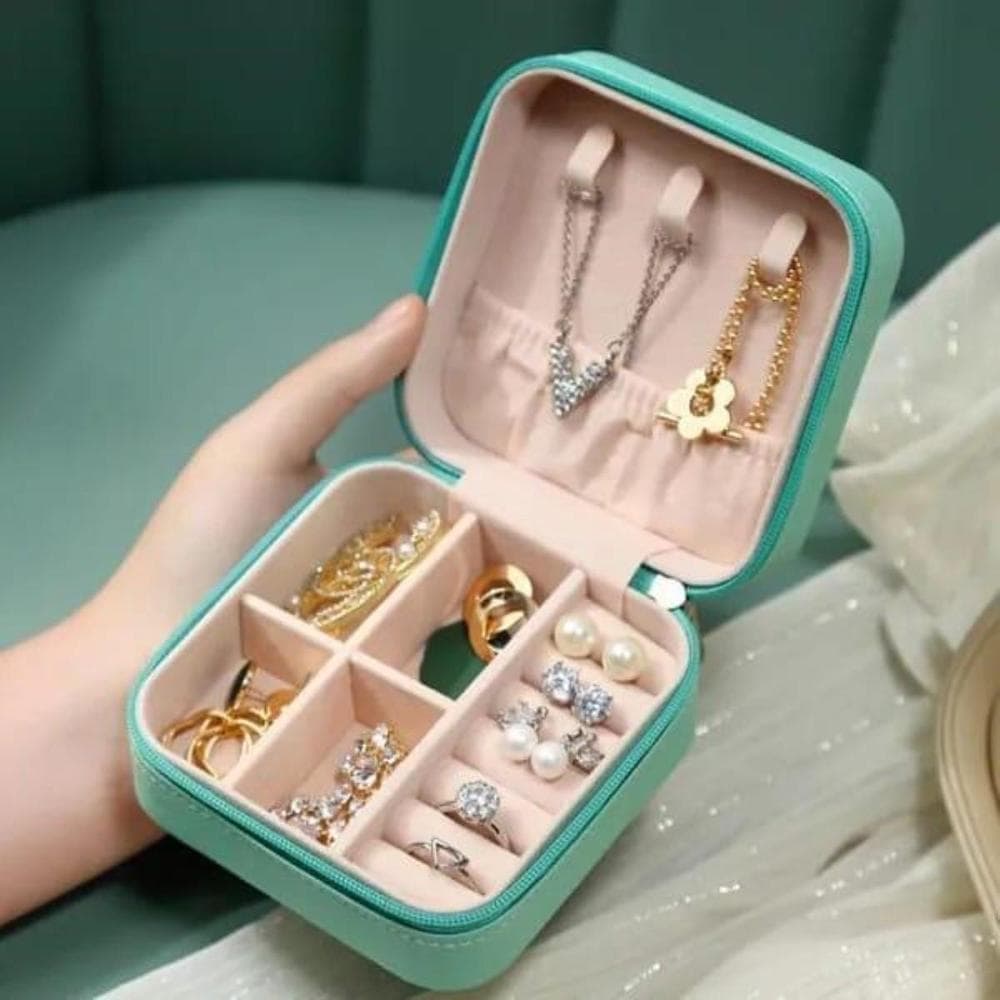 Stylish Jewelry Storage Box Pastel Green PE Film