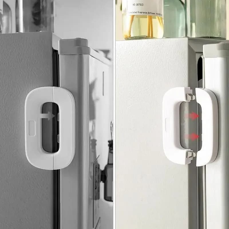 Fridge Lock One Hand Operation White Grey ABS