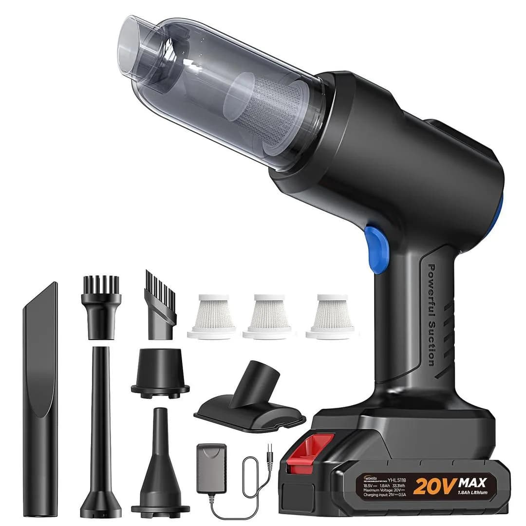 Rechargeable 20V MAX Handheld Vacuum Cleaner with 7 Attachments