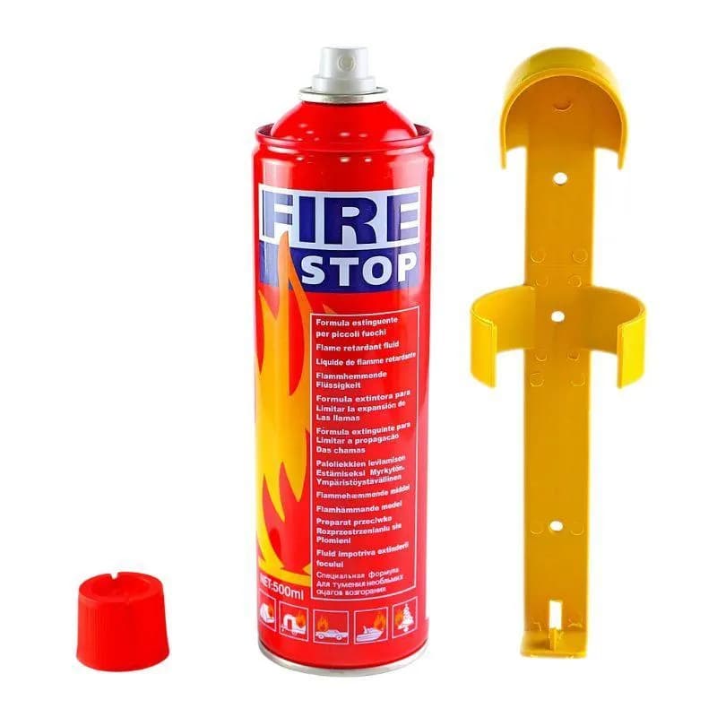 Portable Mini Fire Extinguisher 500ml Red Foam Wall Mount