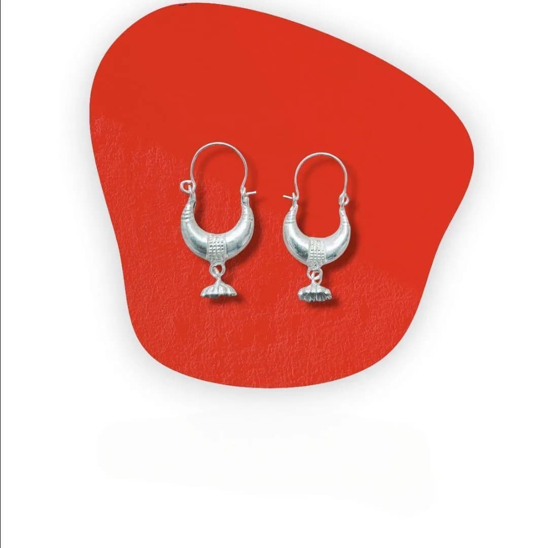 Silver Chandi Earrings for Women 2 Pcs