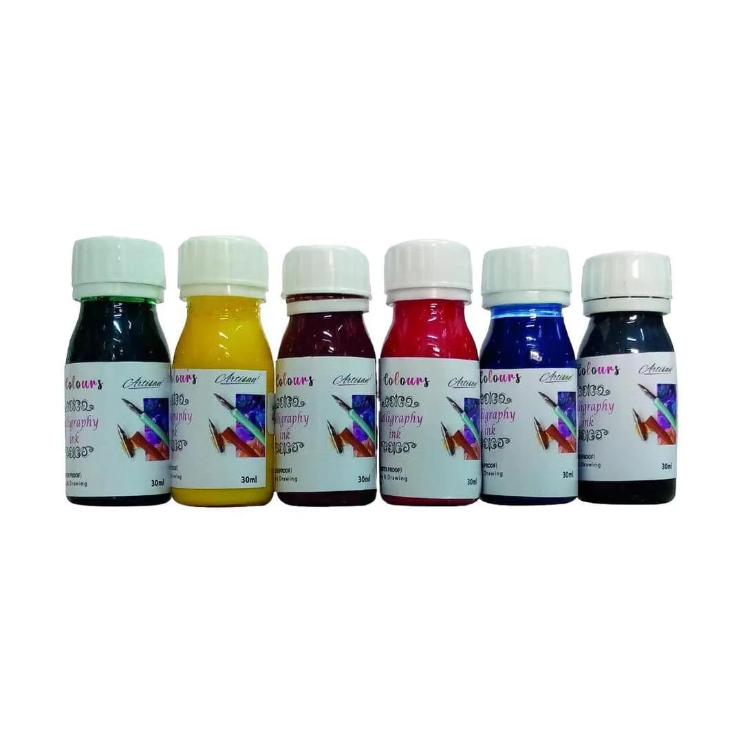 Professional Calligraphy Ink Set 6 Colors 30ml Waterproof