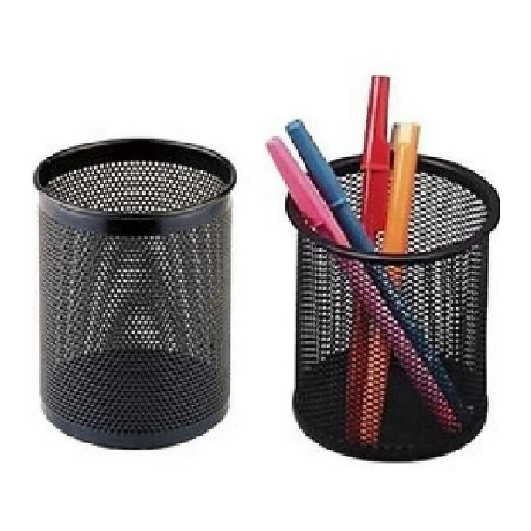 Black Metal Pen Holder Pack of 2 for Office & School