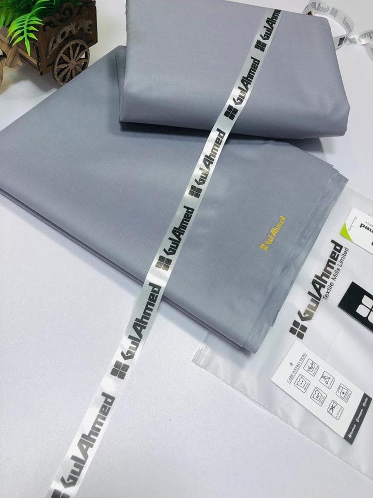 Premium Grey Cotton Unstitched Suit for Men