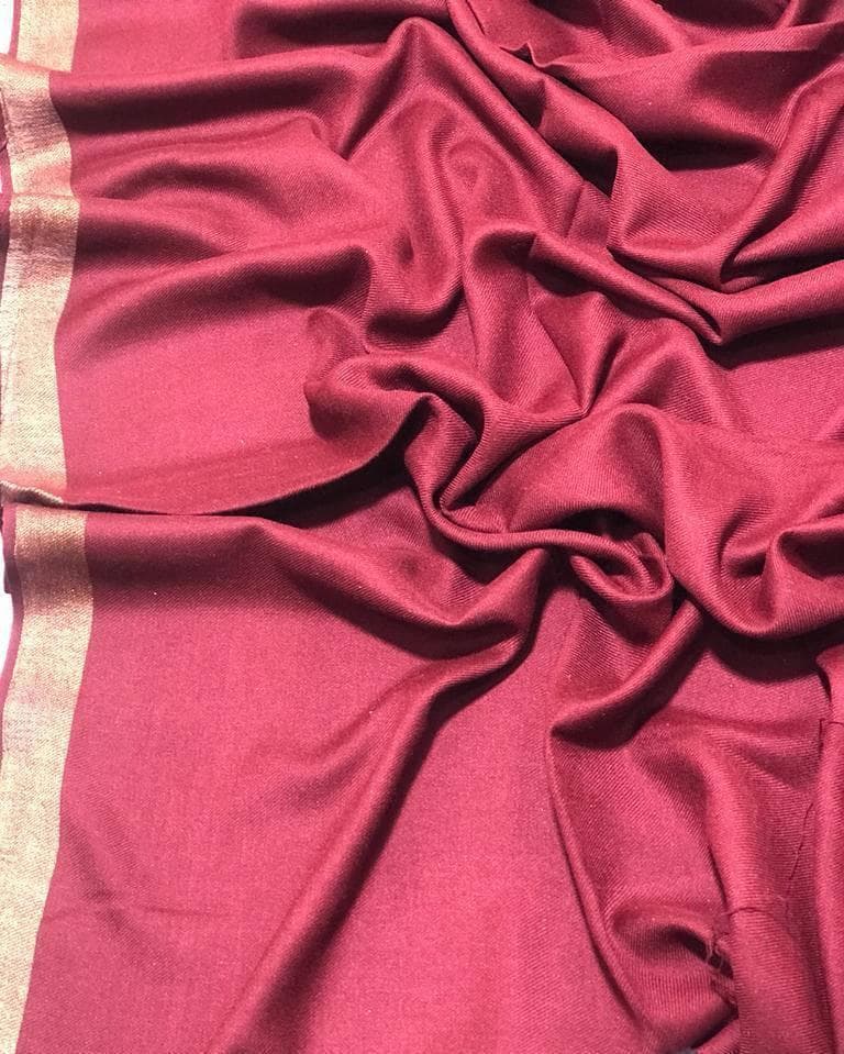 Maroon Swiss Lawn Shawl for Women Winter Formal Wear