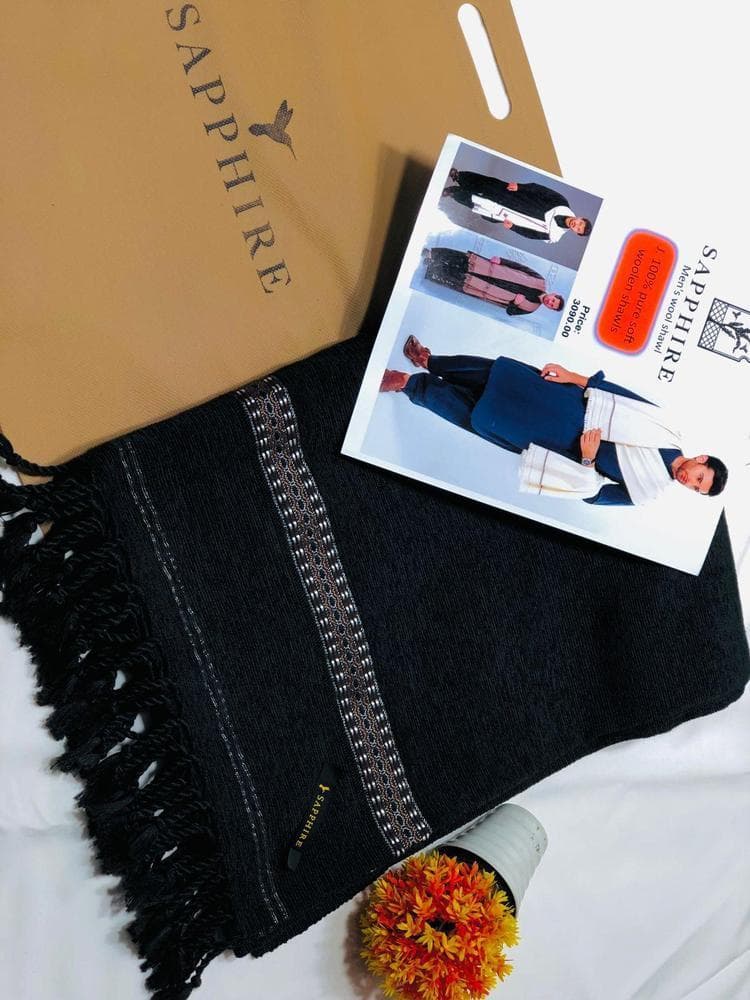 Black Velvet Shawl for Men Winter Formal Wear