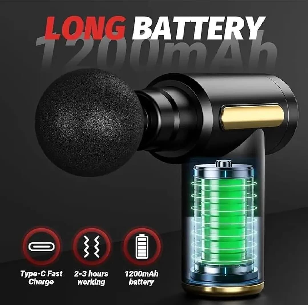 Portable Mini Massage Gun 20°C Rechargeable Blue 1kg