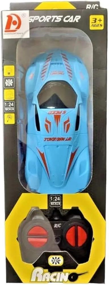 Blue RC Car for Kids, Electric Drive, Durable Plastic, Remote Control