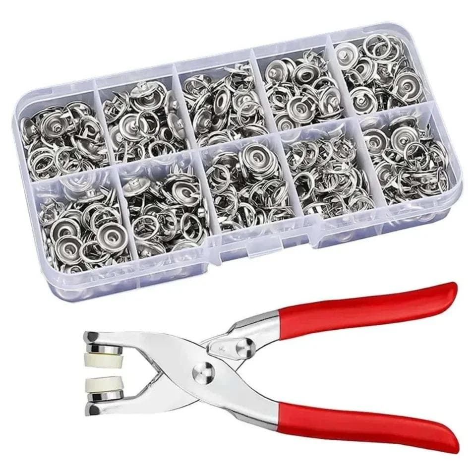 Metal Snaps Buttons 9.5mm Fastener Pliers Set