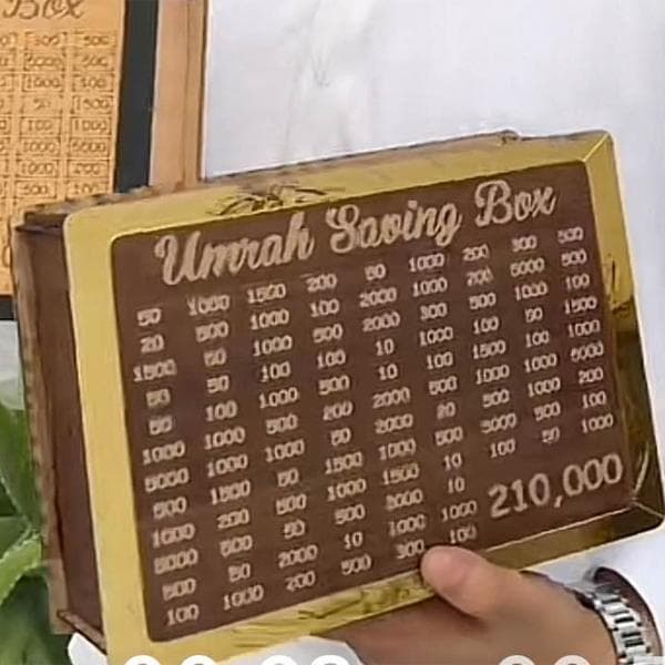Umrah Saving Box Wooden Islamic Home Gift