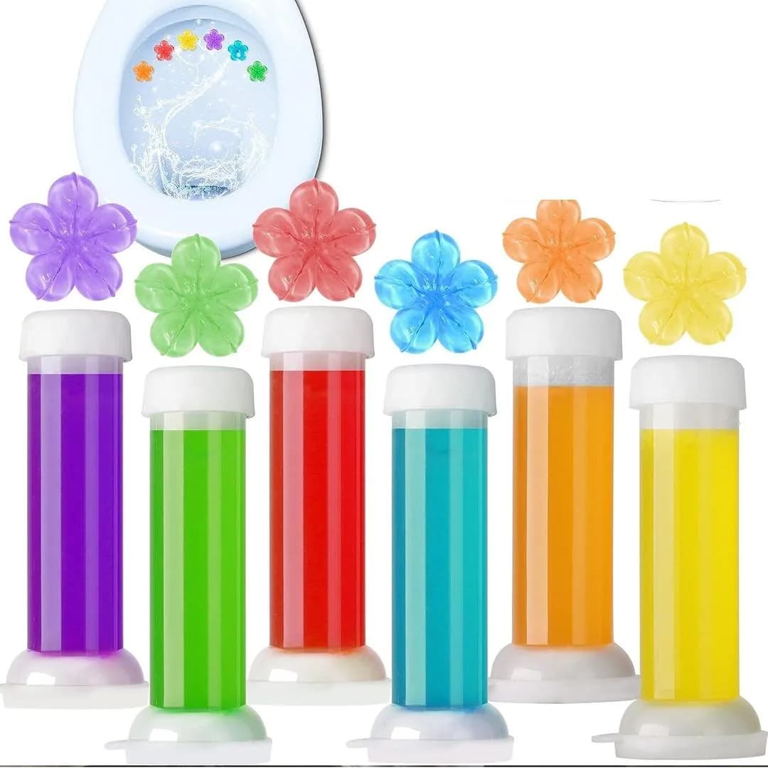 Toilet Bowl Gel Cleaner with Flower Deodorant Stamp