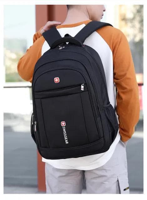 SwissGear Laptop Backpack Black Waterproof Parachute Fabric