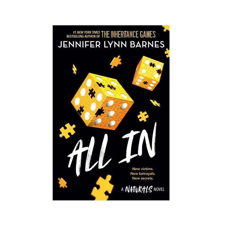 All In by Jennifer Lynn Barnes Paperback Novel Multicolor A5