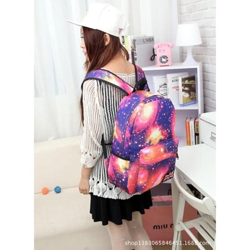 Galaxy Print Nylon School Bag for Students Pakistan