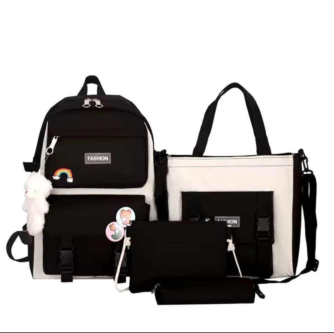 Fashion Backpack Set 4-Piece Multicolor Polyester