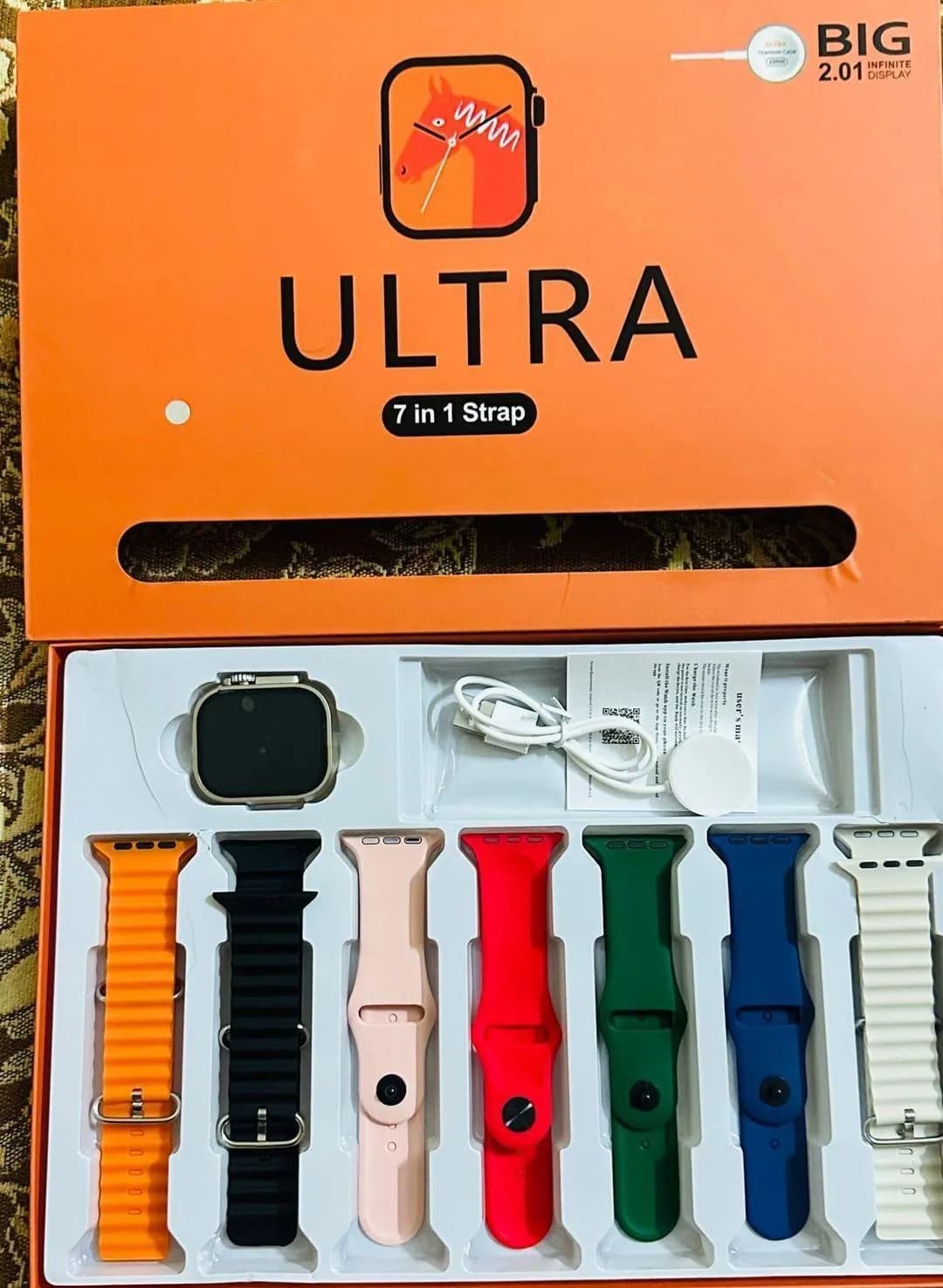 7in1 Smartwatch Ultra 2 with 7 Straps