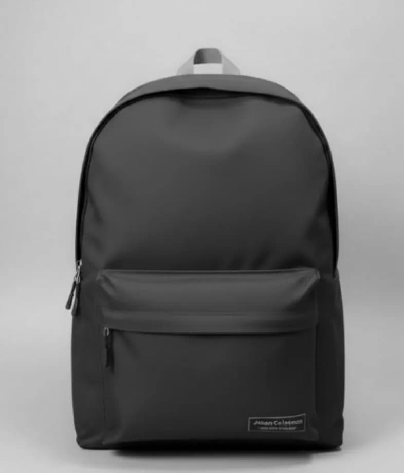 Black Nylon Laptop Backpack 17x12x6"
